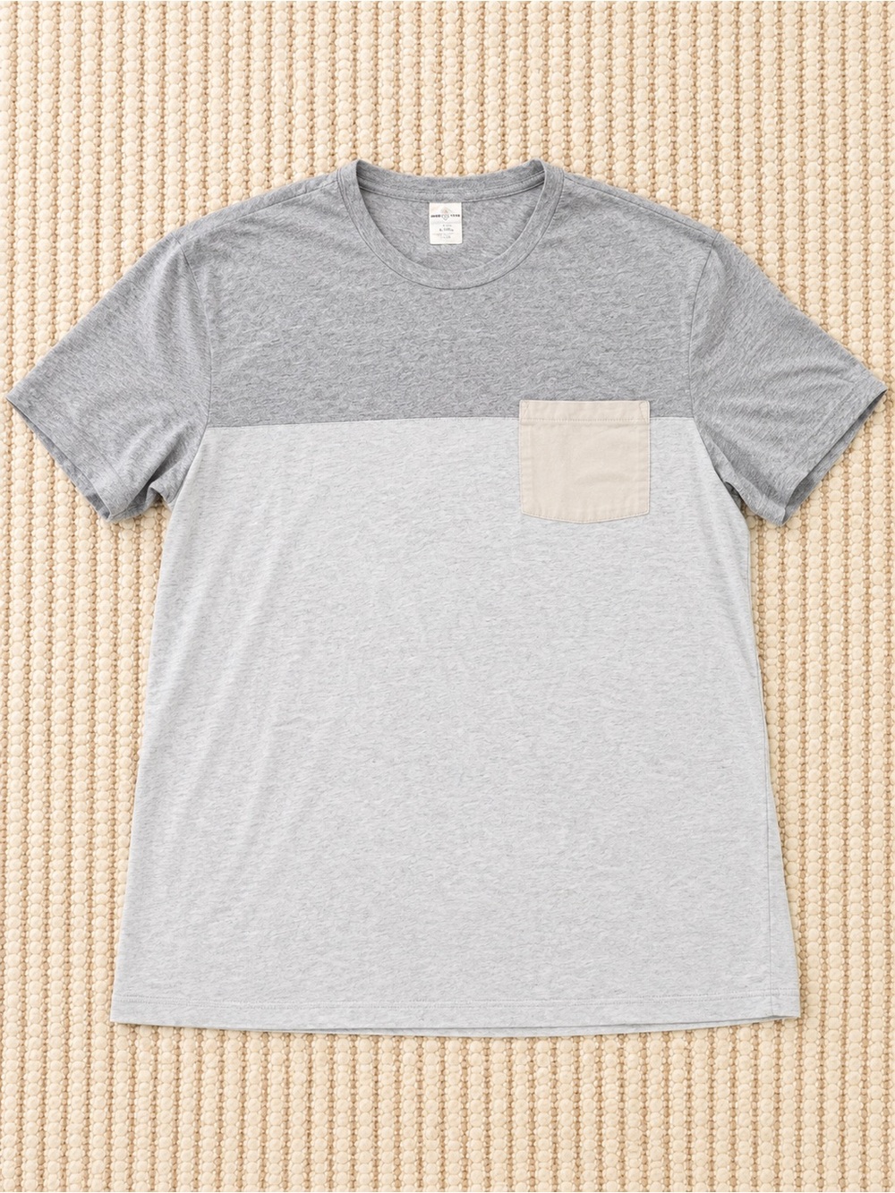 J.Crew Slim Fit Colorblock Pocket T-Shirt Gray XL Made in Cambodia